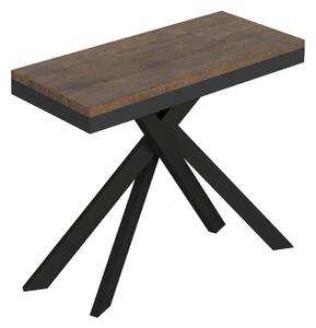 Consolle Allungabile 90-196x40x77 cm Saki Small Evolution Noce Gambe Antracite