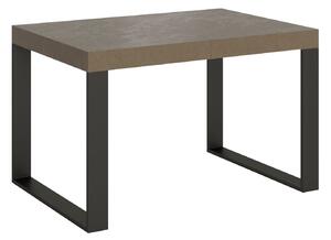 Tavolo Allungabile 120-224x90x77 cm Tecno Tortora Telaio Antracite