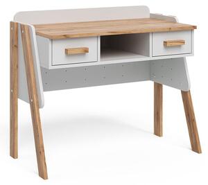 Scrivania Vitalispa Malia Bianco/Artisan 97 x 51 cm con 2 cassetti, Model 58372