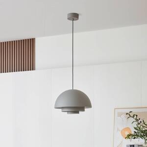 Lucande Nymara Lampada a sospensione LED, grigio, alluminio, Ø 40 cm
