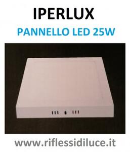 Iperlux plafoniera led quadrata295x 295 mm led 25w luce bianca calda