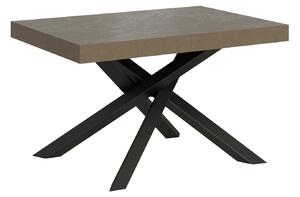 Tavolo Allungabile 120-224x90x77 cm Volantis Tortora Telaio Antracite