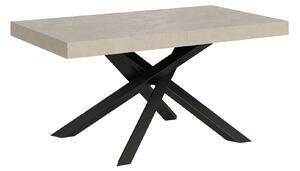 Tavolo Allungabile 160-264x90x77 cm Volantis Cashmere Telaio Antracite