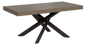 Tavolo Allungabile 200-460x90x77 cm Volantis Tortora Telaio Antracite