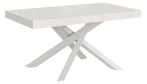 Tavolo Allungabile 160-264x90x77 cm Volantis Bianco Frassino Telaio Bianco