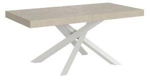 Tavolo Allungabile 200-304x90x77 cm Volantis Cashmere Telaio Bianco