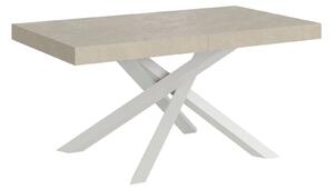 Tavolo Allungabile 160-264x90x77 cm Volantis Cashmere Telaio Bianco