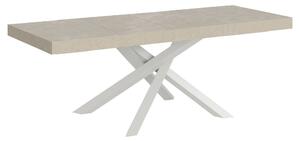 Tavolo Allungabile 160-264x90x77 cm Volantis Premium Cashmere Telaio Bianco