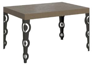 Tavolo Allungabile 140-400x90x77 cm Karamay Tortora Telaio Antracite