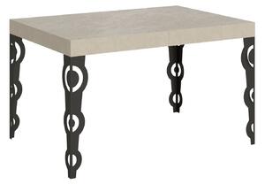 Tavolo Allungabile 120-204x80x77 cm Karamay Cashmere Telaio Antracite