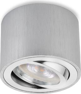 Set di faretti LED da incasso piatti in alluminio spazzolato rotondi dimmerabili 5W 3000 K