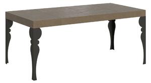 Tavolo Allungabile 90-246x90x77 cm Paxon Premium Tortora Telaio Antracite