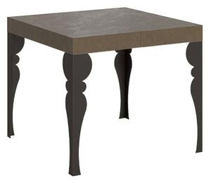 Tavolo Allungabile 90-246x90x77 cm Paxon Tortora Telaio Antracite