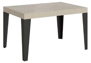 Tavolo Allungabile 120-204x80x77 cm Flame Cashmere Telaio Antracite