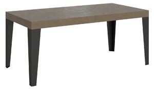Tavolo Allungabile 200-304x90x77 cm Flame Tortora Telaio Antracite
