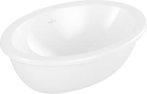 Villeroy & Boch Loop&Friends - Lavabo da incasso, 570x410 mm, senza sfioratore, CeramicPlus, bianco alpino 4A6201R1