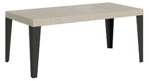 Tavolo Allungabile 140-244x90x77 cm Flame Premium Cashmere Telaio Antracite