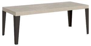 Tavolo Allungabile 90-246x90x77 cm Flame Premium Cashmere Telaio Antracite