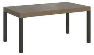 Tavolo Allungabile 140-244x90x77 cm Everyday Premium Tortora Gambe Antracite