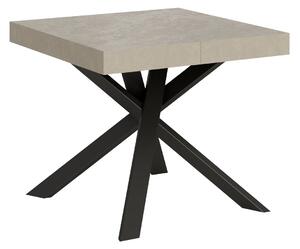 Tavolo Allungabile 90-194x90x76 cm Clerk Cashmere Gambe Antracite