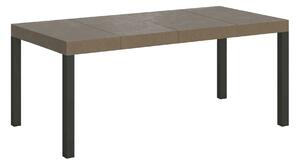 Tavolo Allungabile 90-246x90x77 cm Everyday Premium Tortora Gambe Antracite