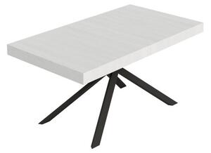 Tavolo Allungabile 160-244x80x74 cm Niket Bianco Frassino Gambe Antracite
