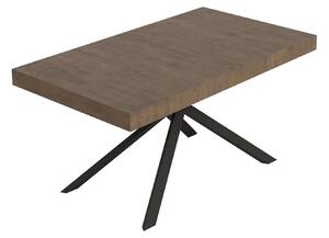 Tavolo Allungabile 160-244x80x74 cm Niket Noce Gambe Antracite