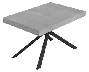 Tavolo Allungabile 140-224x80x74 cm Niket Cemento Gambe Antracite