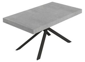Tavolo Allungabile 160-244x80x74 cm Niket Cemento Gambe Antracite