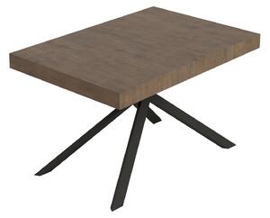 Tavolo Allungabile 120-204x80x74 cm Niket Noce Gambe Antracite