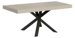 Tavolo Allungabile 90-194x90x76 cm Clerk Premium Cashmere Gambe Antracite