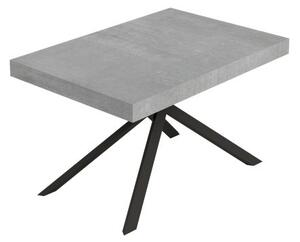 Tavolo Allungabile 140-244x90x74 cm Niket Cemento Gambe Antracite