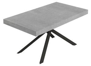 Tavolo Allungabile 160-420x90x74 cm Niket Cemento Gambe Antracite