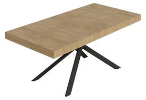 Tavolo Allungabile 180-284x90x74 cm Niket Quercia Natura Gambe Antracite