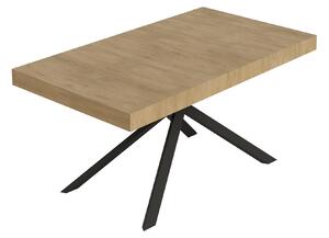 Tavolo Allungabile 160-244x80x74 cm Niket Quercia Natura Gambe Antracite