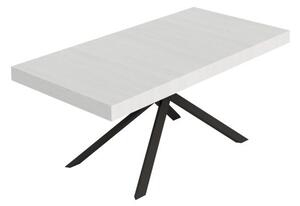 Tavolo Allungabile 200-304x90x77 cm Niket Bianco Frassino Gambe Antracite