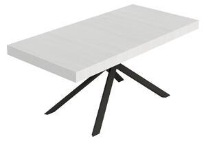 Tavolo Allungabile 180-284x90x74 cm Niket Bianco Frassino Gambe Antracite