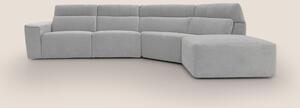 Clark Divano angolare con opzione relax elettrico in tessuto smacchiab