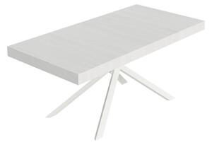 Tavolo Allungabile 180-284x90x74 cm Niket Bianco Frassino Gambe Bianche