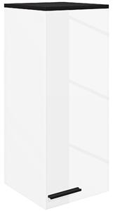 Pensile da Bagno Armadietto a 1 Anta con Ripiani 30x32x73 cm Bianco
