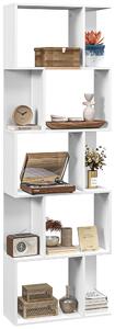 Mobile Libreria 5 Ripiani 60x24x184,5 cm Bianco
