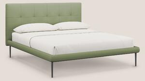 Midori letto imbottito trapuntato in ecopelle con piedini alti T04 ver