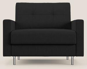 Megan poltrona letto in microfibra smacchiabile T11 nero