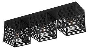 Eglo 900357 PIEDRITAS E27 tripla plafoniera 730x180mm nero
