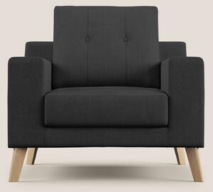 Danish poltroncina in tessuto morbido impermeabile T02 nero