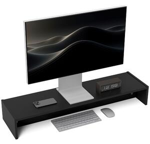 Supporto per Monitor 2 Vani 100x27x15 cm in Legno Nero