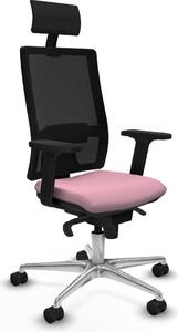 Sedia da ufficio con poggiatesta Piqueras y Crespo 2D086N1 Rosa