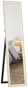 Specchio da Parete o da Terra Autoportante a Figura Intera 37x2,5x157 cm Cornice in Legno