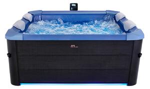 Vasca Idromassaggio da Esterno Spa Smontabile 160x160x65 cm 6 Persone Oslo Sapphire Pannello OLED