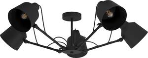 Eglo 99667 BASURTU E27 plafoniera a 5 vie Ø1050mm nero